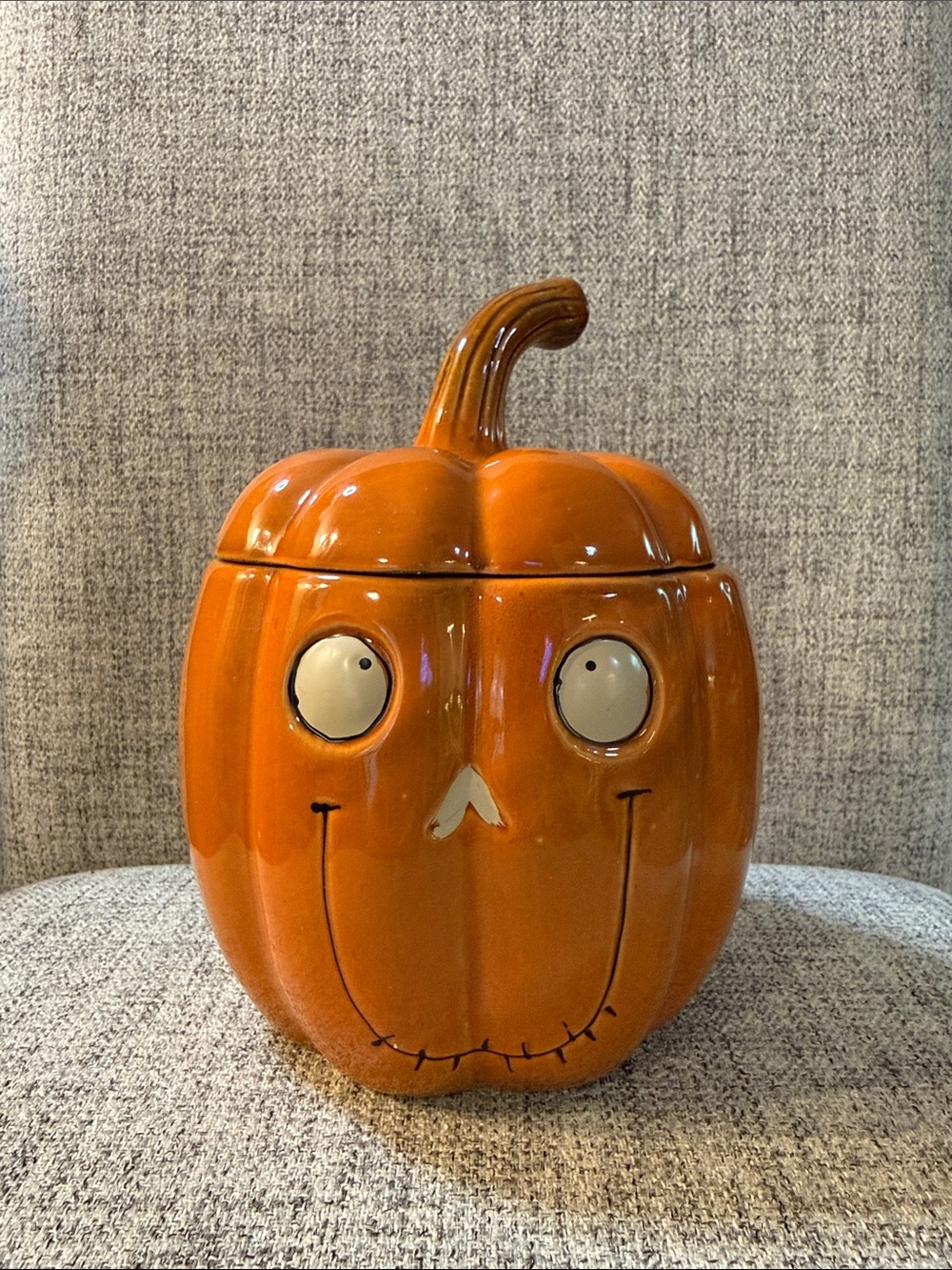RETIRED 2018 Yankee Candle Boney Bunch Pumpkin Head Jar Holder - NWT